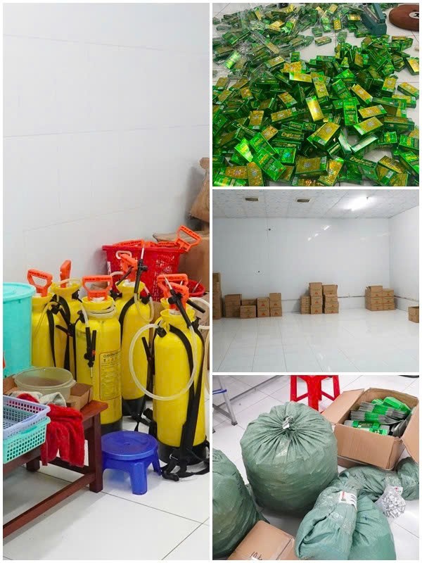 "Đột kích" xưởng sản xuất hàng chục ngàn chai dầu gió giả ở Tây Ninh