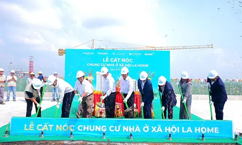 Cất nóc chung cư NƠXH LA Home sớm 3 tháng, tạo lực đẩy dân cư cho đại đô thị phía Tây TP HCM