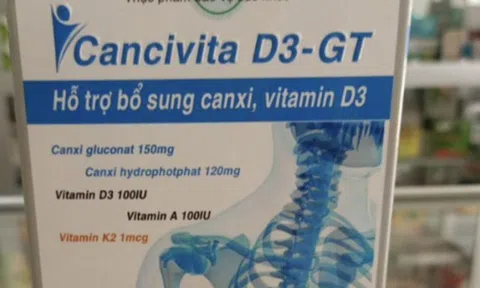 Không đảm bảo chất lượng như công bố, 2 lô TPBVSK Cancivita D3-GT bị thu hồi