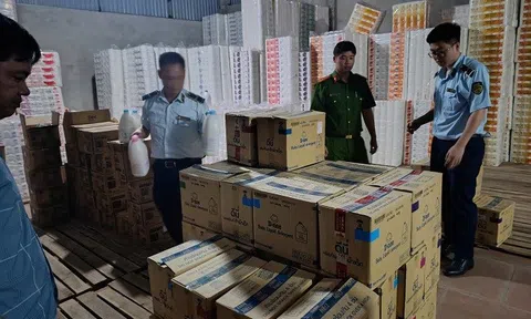 Lực lượng Quản lý thị trường Thái Nguyên triệt phá vụ buôn bán nước giặt D-nee giả