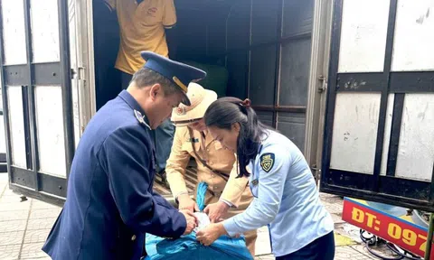 Hà Tĩnh: Phát hiện xe tải vận chuyển số lượng lớn quần áo không rõ nguồn gốc, xuất xứ
