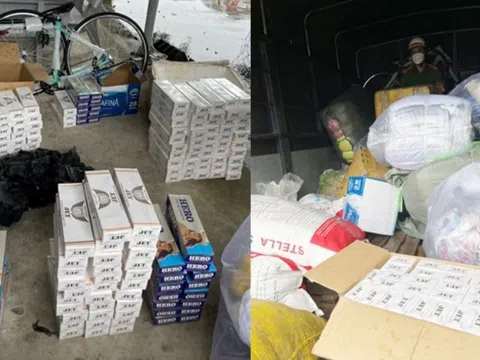 An Giang: Bắt xe tải cất giấu gần 1.500 bao thuốc lá lậu