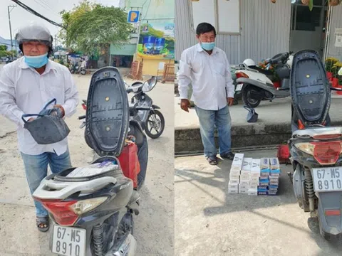 An Giang: Bắt quả tang đối tượng vận chuyển thuốc lá lậu