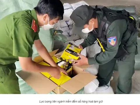 An Giang: Bắt vụ vận chuyển số lượng lớn hàng hoá không nhãn mác, nguồn gốc