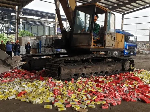 Hà Nội: Tiêu huỷ lượng lớn mỹ phẩm, thực phẩm chức năng nhập lậu