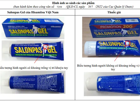 Cảnh báo thuốc Salonpas Gel nghi giả rao bán trên các trang mạng xã hội