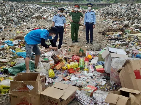 Thanh Hoá: Tiêu hủy 2.356 đơn vị sản phẩm thực phẩm nhập lậu