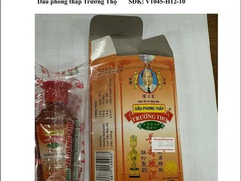 Sở y tế Thanh Hoá cảnh báo về thuốc giả Dầu phong thấp Trường Thọ