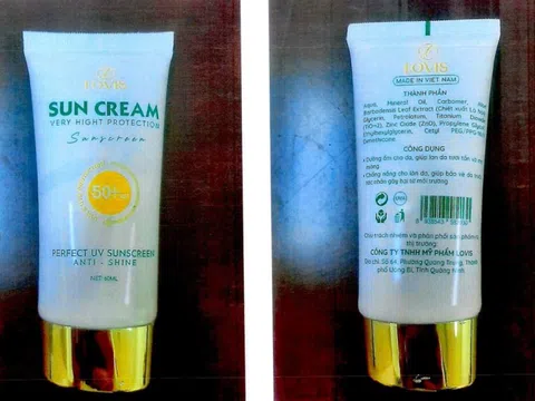 Thu hồi toàn quốc 2 loại kem chống nắng giả