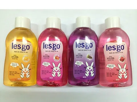 Thu hồi trên toàn quốc lô sản phẩm Nước súc miệng Lesgo trẻ em – Chai 150 ml