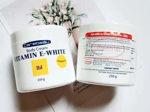 Không đảm bảo chất lượng, Kem dưỡng da Vitamin E Carebeau – Trắng bị thu hồi toàn quốc