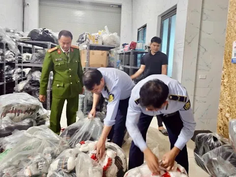 Phát hiện CTCP dệt kim Phú Cường Thịnh kinh doanh số lượng lớn bít tất giả mạo nhãn hiệu nổi tiếng