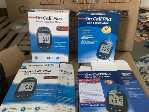 Phát hiện kho thiết bị đo đường huyết giả mạo nhãn hiệu On Call Plus