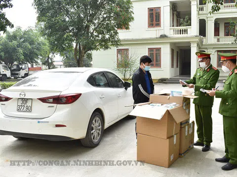 Công an Ninh Bình phát hiện vụ vận chuyển 2.000 que test nhanh Covid-19 không nguồn gốc, xuất xứ